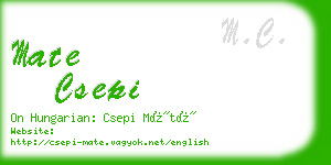 mate csepi business card